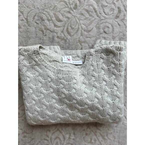 TSE Women's 100% Cashmere Cable Knit Sweater Gray Medium - Picture 3 of 8